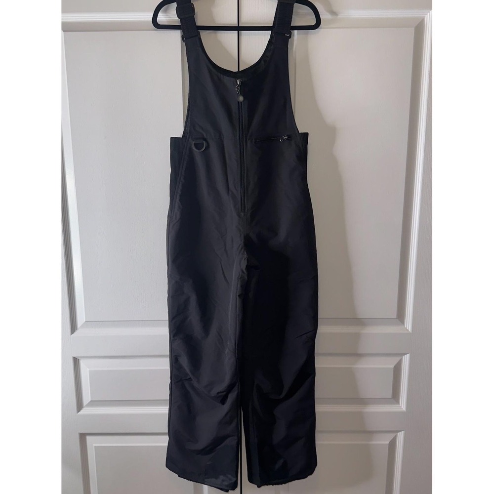 Mountain Tek Snow Pants Mens Large Black Insulated Bib Ski Elastic Waist Lined